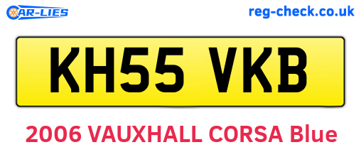 KH55VKB are the vehicle registration plates.