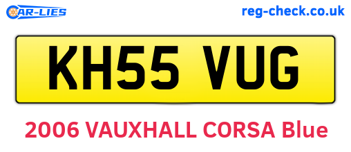 KH55VUG are the vehicle registration plates.