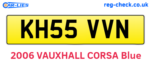 KH55VVN are the vehicle registration plates.