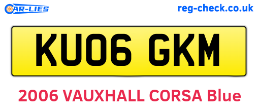 KU06GKM are the vehicle registration plates.