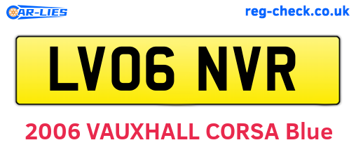 LV06NVR are the vehicle registration plates.