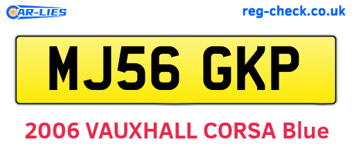 MJ56GKP are the vehicle registration plates.