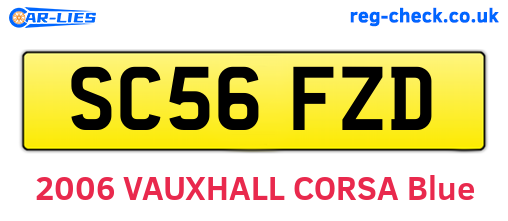 SC56FZD are the vehicle registration plates.