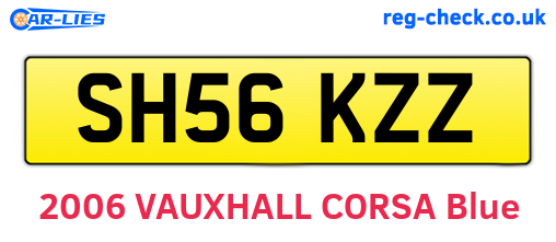 SH56KZZ are the vehicle registration plates.