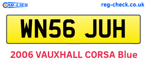 WN56JUH are the vehicle registration plates.