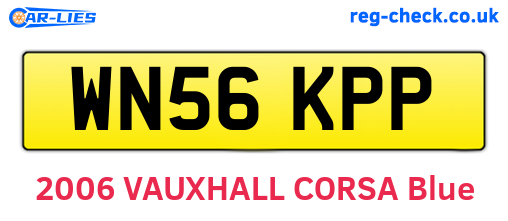WN56KPP are the vehicle registration plates.