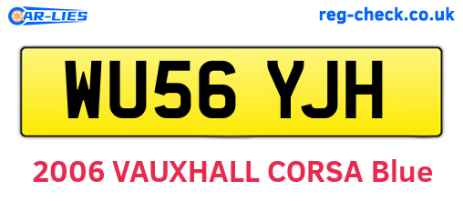 WU56YJH are the vehicle registration plates.