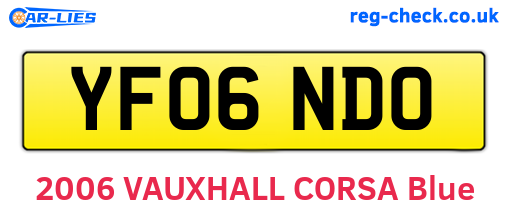 YF06NDO are the vehicle registration plates.