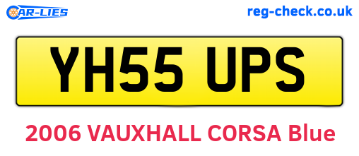 YH55UPS are the vehicle registration plates.