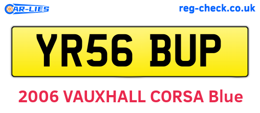 YR56BUP are the vehicle registration plates.