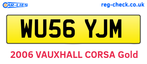 WU56YJM are the vehicle registration plates.