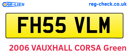 FH55VLM are the vehicle registration plates.