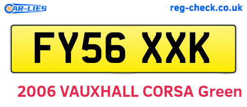 FY56XXK are the vehicle registration plates.