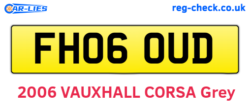 FH06OUD are the vehicle registration plates.