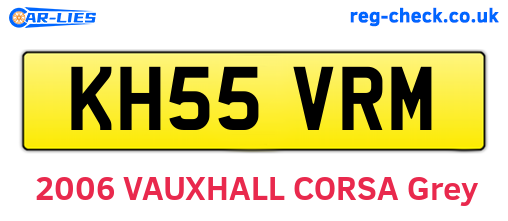 KH55VRM are the vehicle registration plates.
