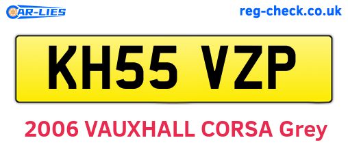 KH55VZP are the vehicle registration plates.