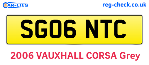 SG06NTC are the vehicle registration plates.