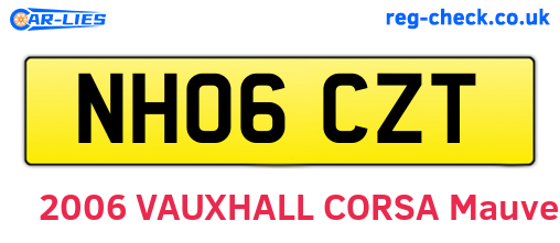 NH06CZT are the vehicle registration plates.