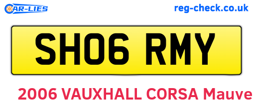 SH06RMY are the vehicle registration plates.