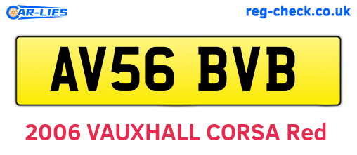 AV56BVB are the vehicle registration plates.
