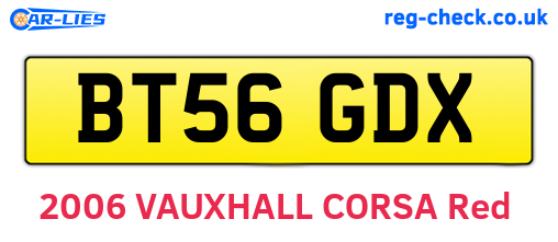 BT56GDX are the vehicle registration plates.