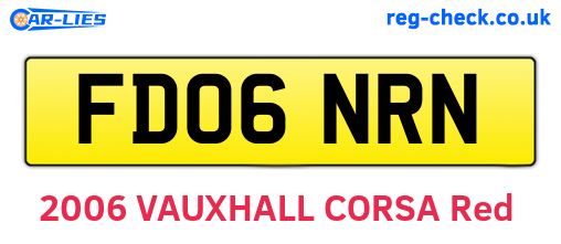 FD06NRN are the vehicle registration plates.