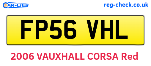 FP56VHL are the vehicle registration plates.