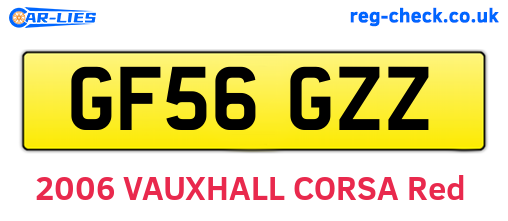 GF56GZZ are the vehicle registration plates.