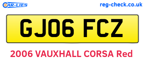 GJ06FCZ are the vehicle registration plates.