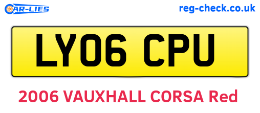 LY06CPU are the vehicle registration plates.
