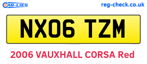 NX06TZM are the vehicle registration plates.