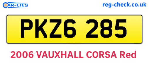 PKZ6285 are the vehicle registration plates.