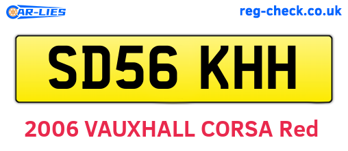 SD56KHH are the vehicle registration plates.