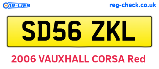 SD56ZKL are the vehicle registration plates.