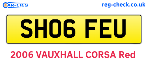 SH06FEU are the vehicle registration plates.