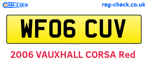 WF06CUV are the vehicle registration plates.