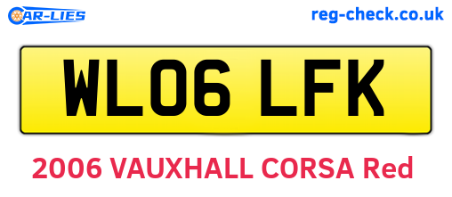 WL06LFK are the vehicle registration plates.