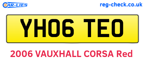 YH06TEO are the vehicle registration plates.