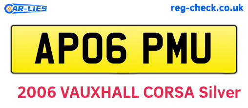 AP06PMU are the vehicle registration plates.