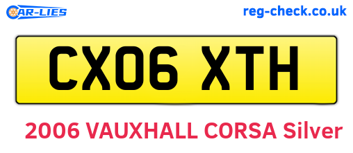 CX06XTH are the vehicle registration plates.