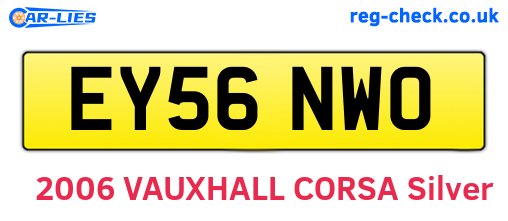 EY56NWO are the vehicle registration plates.