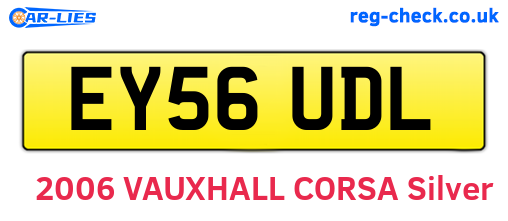 EY56UDL are the vehicle registration plates.