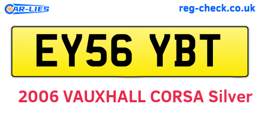 EY56YBT are the vehicle registration plates.