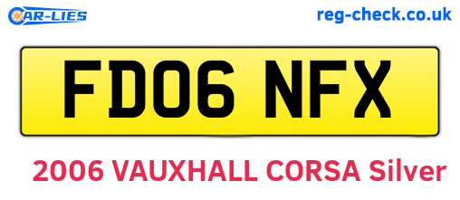 FD06NFX are the vehicle registration plates.