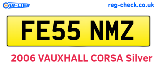 FE55NMZ are the vehicle registration plates.