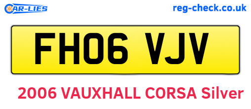 FH06VJV are the vehicle registration plates.