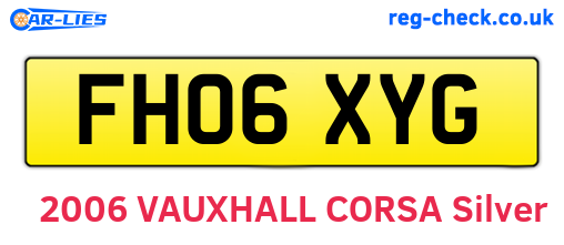FH06XYG are the vehicle registration plates.