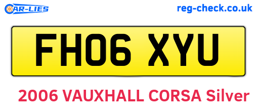 FH06XYU are the vehicle registration plates.