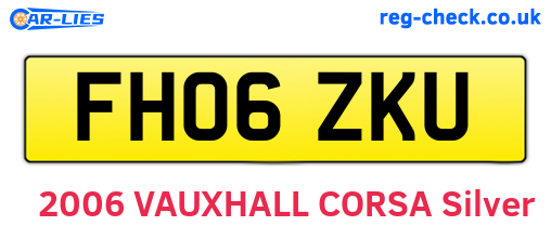 FH06ZKU are the vehicle registration plates.