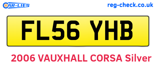 FL56YHB are the vehicle registration plates.